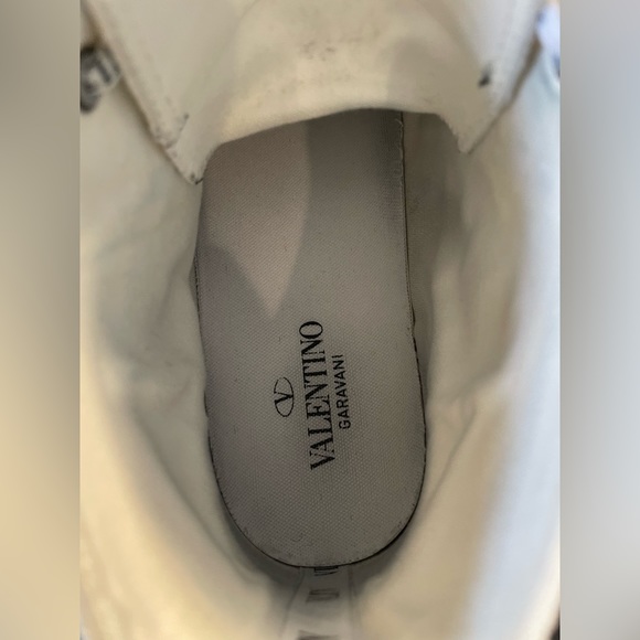 Valentino high top white and black sneaker Sz 43 - Picture 8 of 9